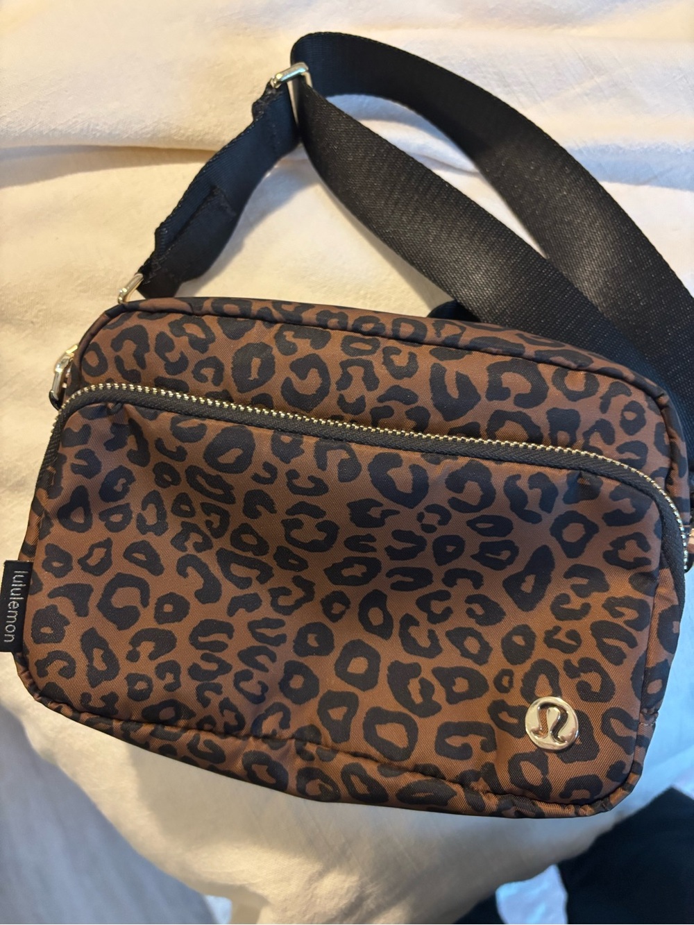 lululemon athletica Brown Leopard Print Crossbody Belt Bag